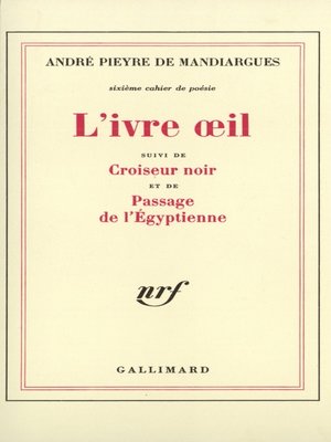 cover image of L'Ivre oeil / Croiseur noir / Passage de l'Egyptienne